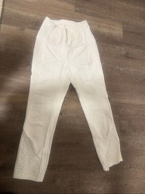 lululemon athletica White Leggings with Perforated Design